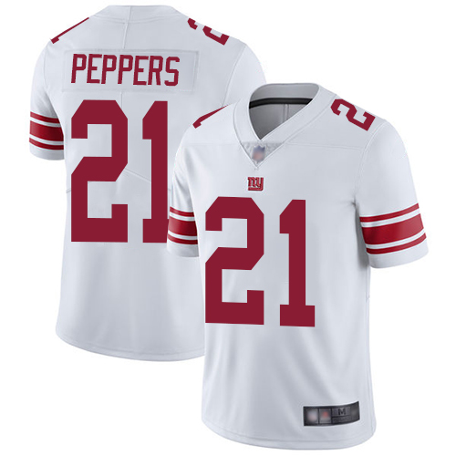Men New York Giants 21 Jabrill Peppers White Vapor Untouchable Limited Player Football NFL Jersey